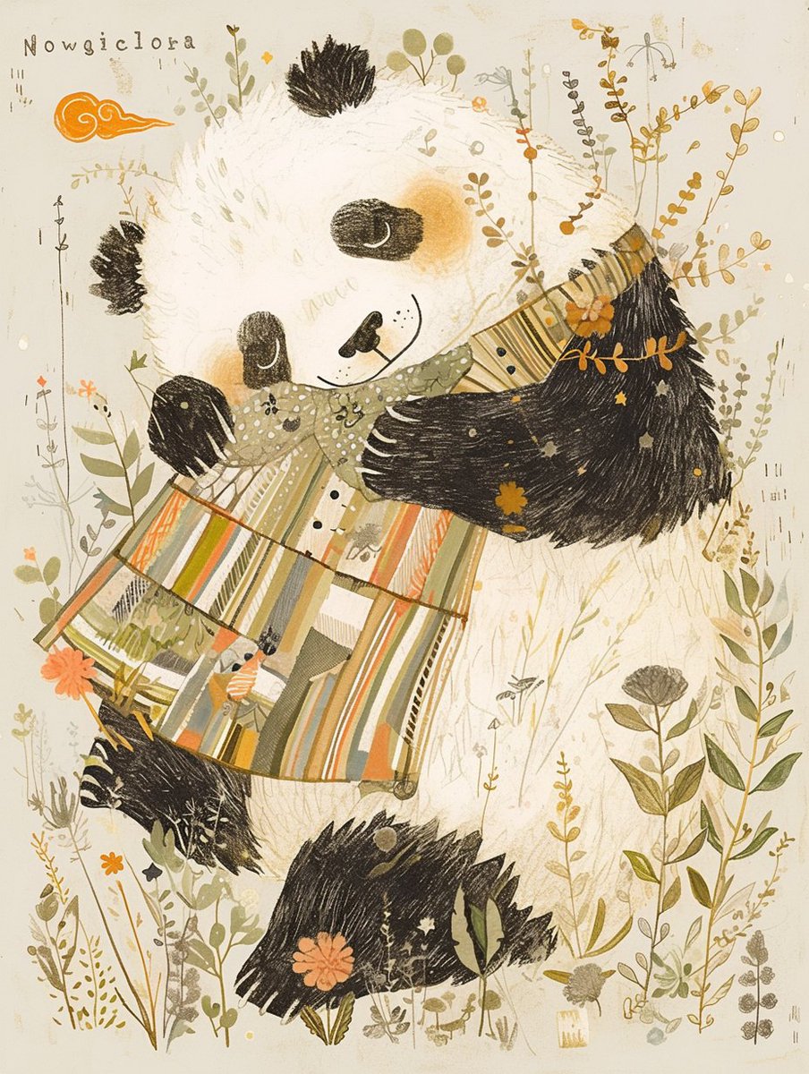 tan_hua18069's tweet image. Good night! Friends! #animal #Panda #cute #art #painting #illustration