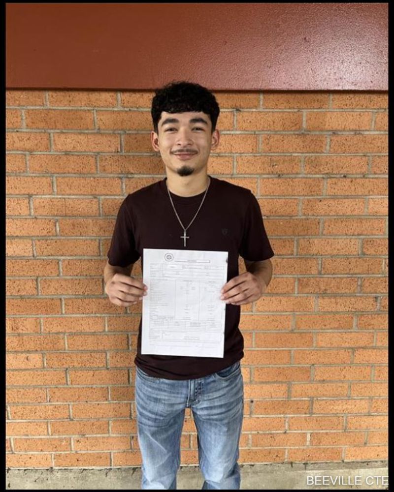 Beeville CTE Welding student Ryan passed the ASME Section 9 B31.3 6G Pipe industry weld test during the 2023-24 school year!  Congratulations on your success and this important step toward your future!