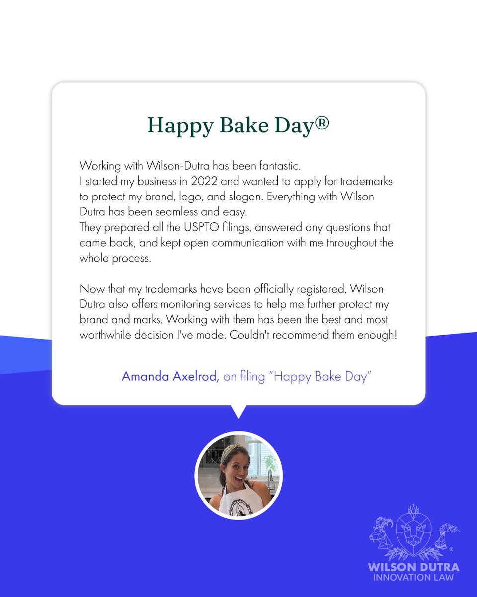 We couldn't be more excited to help Happy Bake Day protect their brand! An inspiring YouTube baking channel. From a banker to a baker, their journey is filled with delicious recipes and a passion for baking.
If you have a unique idea to share with the world, we'd love to hear it!