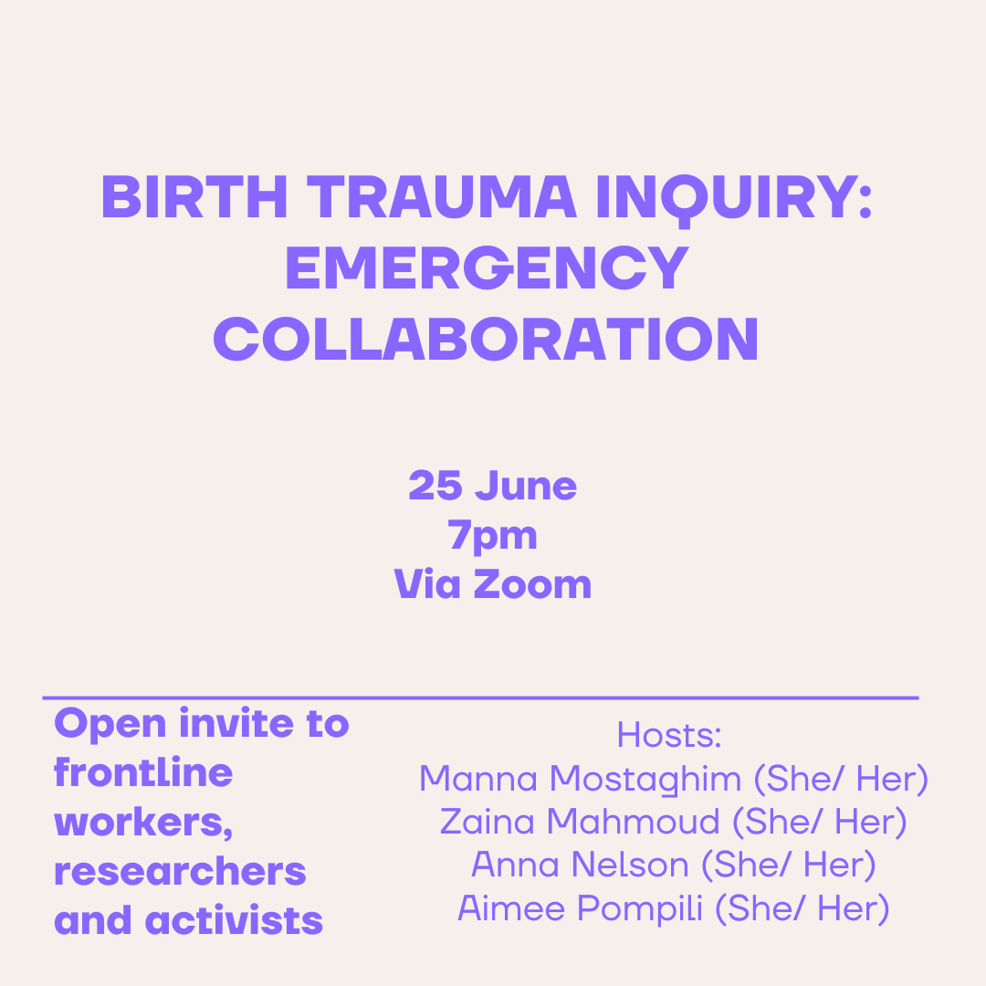 We will be holding another online event to discuss the Birth Trauma Inquiry on the 25 June at 7pm. 

Please register here: forms.gle/H4sD8LadsC7qBR…