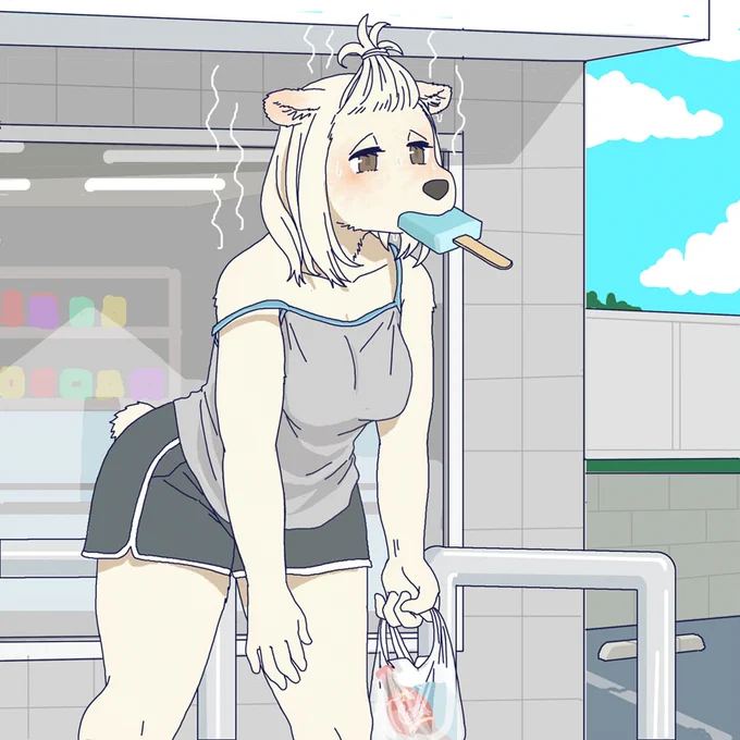 すでに暑いシロクマ 