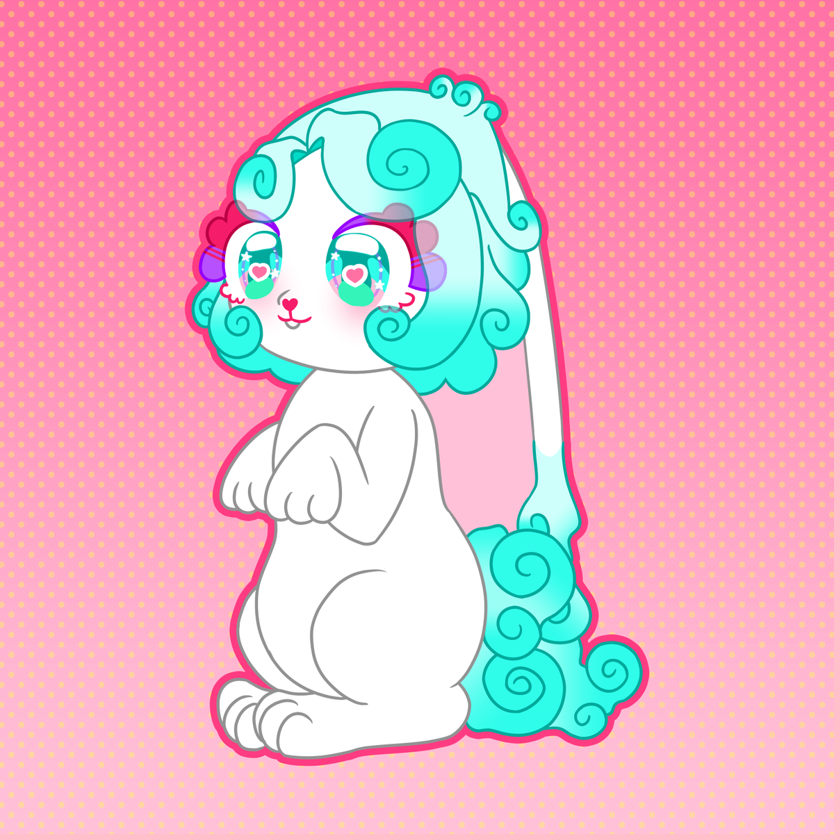 ponpondreambun's tweet photo. I finally finished the drawing of feral Lollie Dew that I started randomly one day. I'm happy with how it turned out, and I did my best with the eyes and hair, which was very tricky #DEWdles @lolliedew https://t.co/m0y0AZmwNA