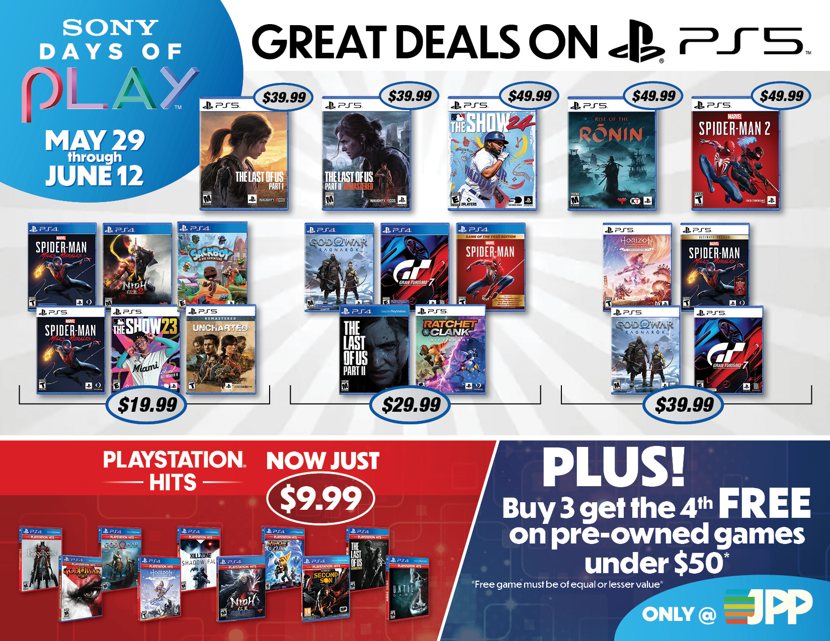 Just Press Play on X Are you making the most of the Days of Play Get the best deals on new PS5 and PS4 games Additionally buy any 3 pre owned games