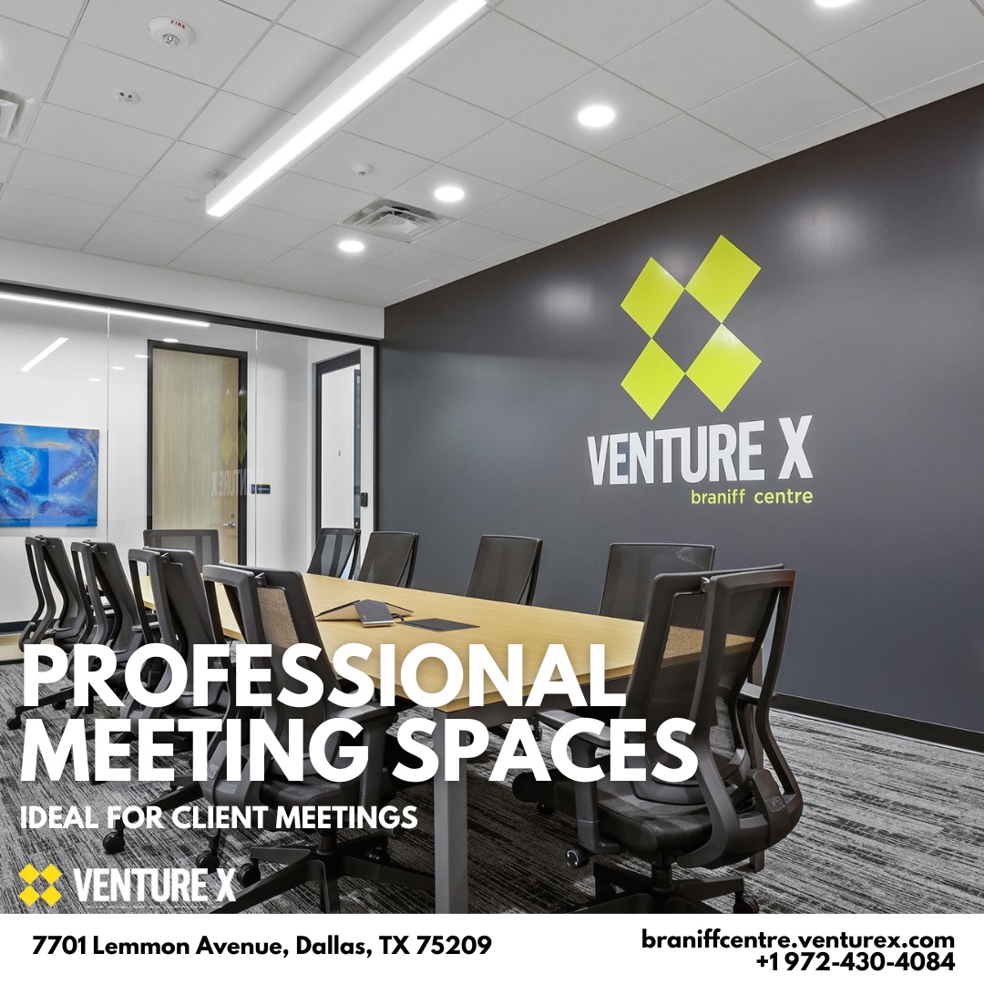 x_braniff's tweet image. Need a professional space for your next meeting? Our fully-equipped meeting rooms at Venture X - Braniff Centre provide the perfect setting for productive discussions. Book your next meeting room with us and impress your clients! #MeetingRooms #ProfessionalSpace #VentureXDalla...