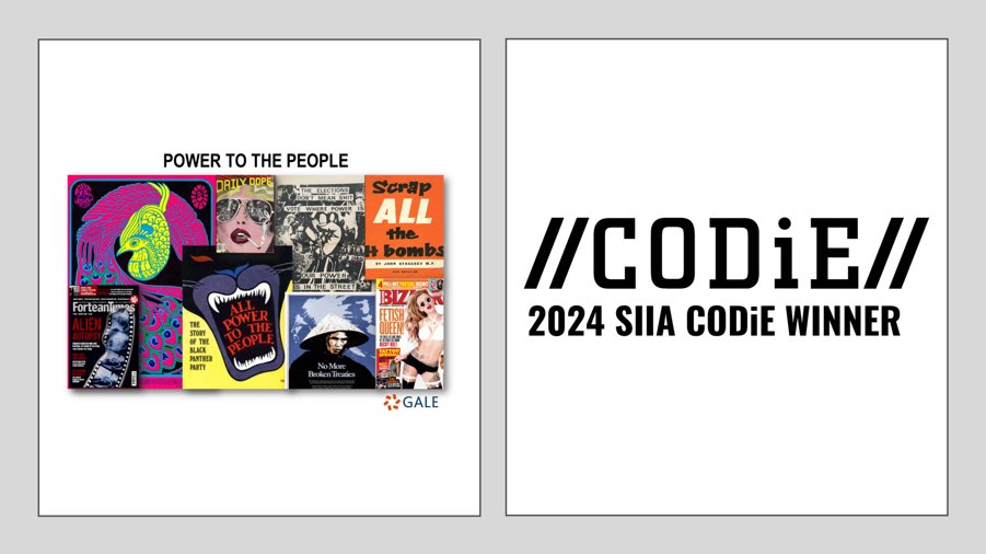 ¡Noticias emocionantes! ¡Nuestro archivo Power to the People ganó el <a href="/CodieAwards/">CODiE Awards</a> 2024 a la mejor solución de base de datos de #investigación y desarrollo!  bit.ly/45d2TUi      #GalePrimarySources