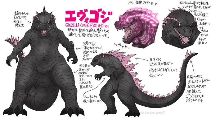 エヴォゴジの
デフォルメイラスト練習
#ゴジラ #Godzilla 
#ゴジラxコング新たなる帝国 