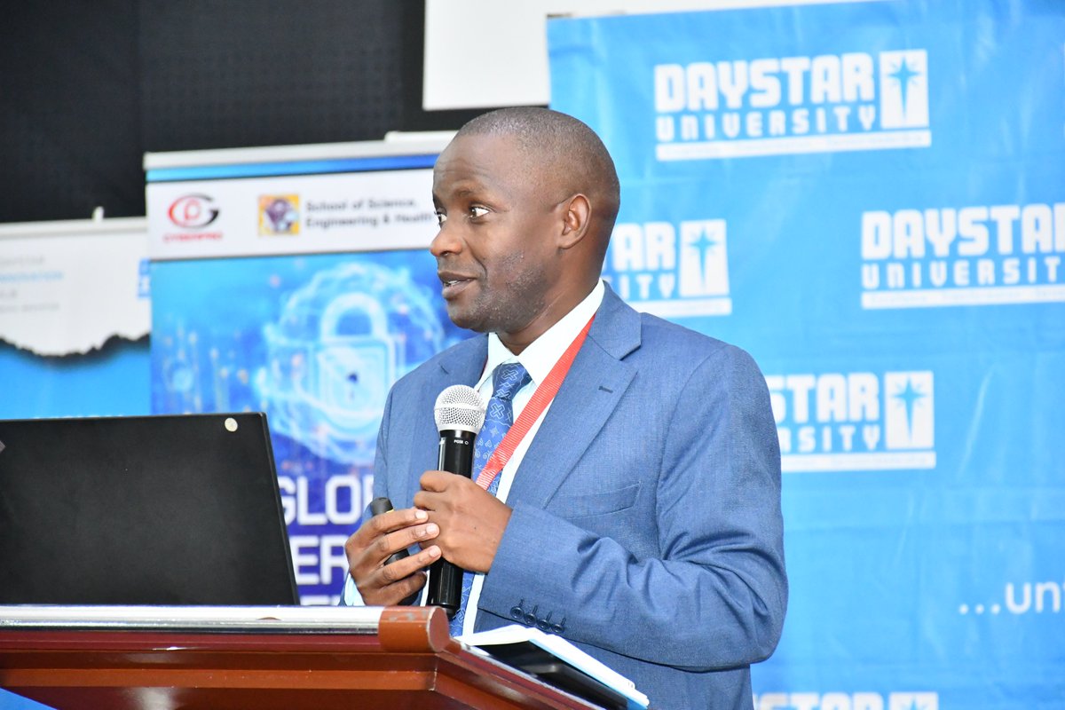 NC4Kenya's tweet photo. Director NC4,  giving a Keynote speech as the chief guest at the Global Cybershield Conference 2024, Daystar University, Nairobi Campus.

The Director highlighted NC4's role in combating cyber crime, and the legal and regulatory frameworks involved.

#cybershield2024
#safecyber https://t.co/4Qn8oY0lig