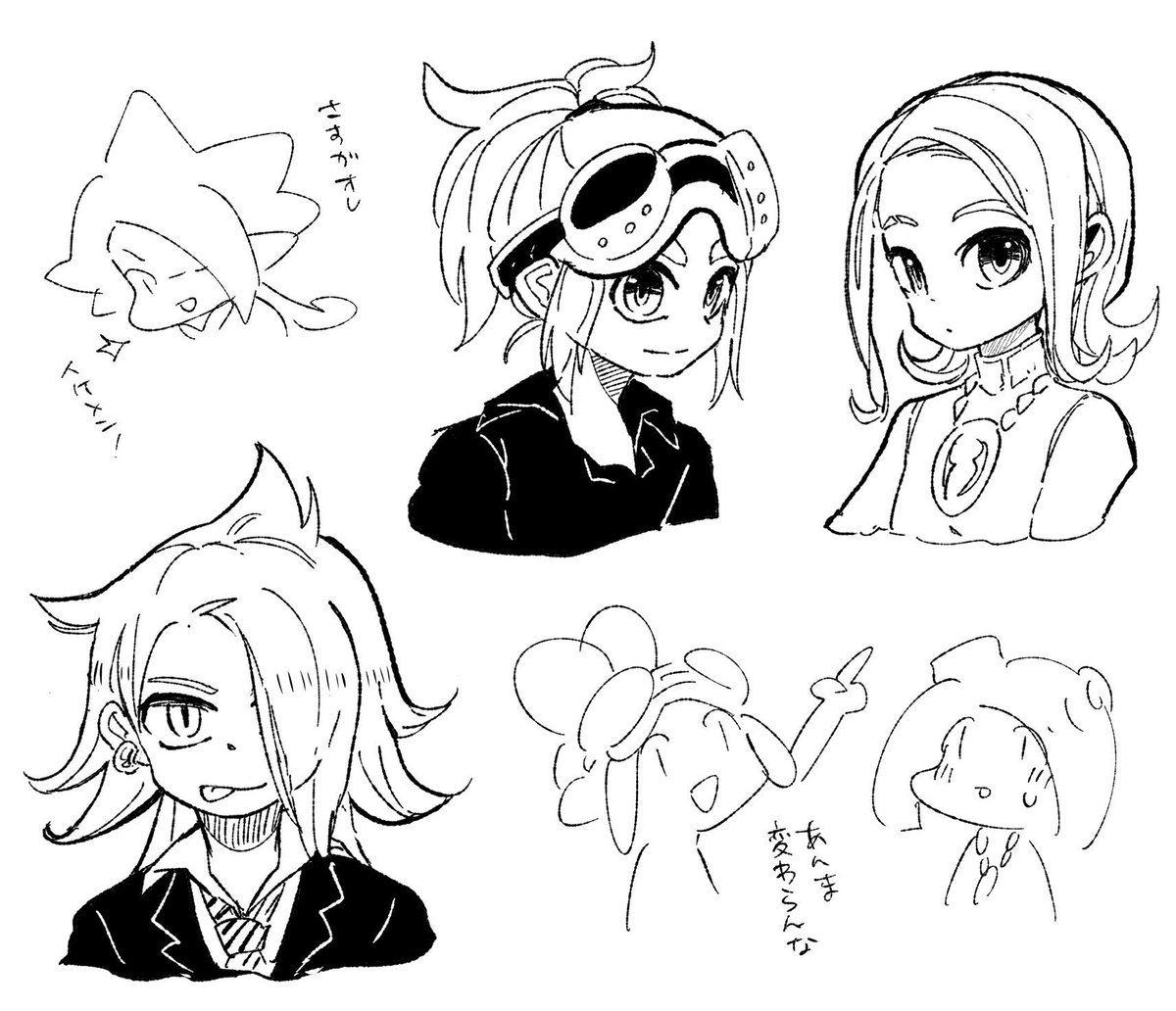前に別垢で描いた自🦑🐙擬人化 
