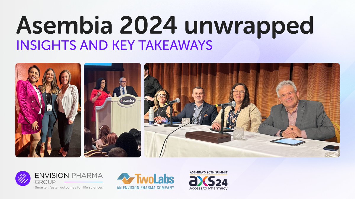 We’re sharing a recap of #Asembia2024, where innovation, strategic conversations, and groundbreaking insights took center stage. For a deeper dive into the key takeaways and insights from Asembia, check out the full recap – envisionpharmagroup.com/news-events/as…