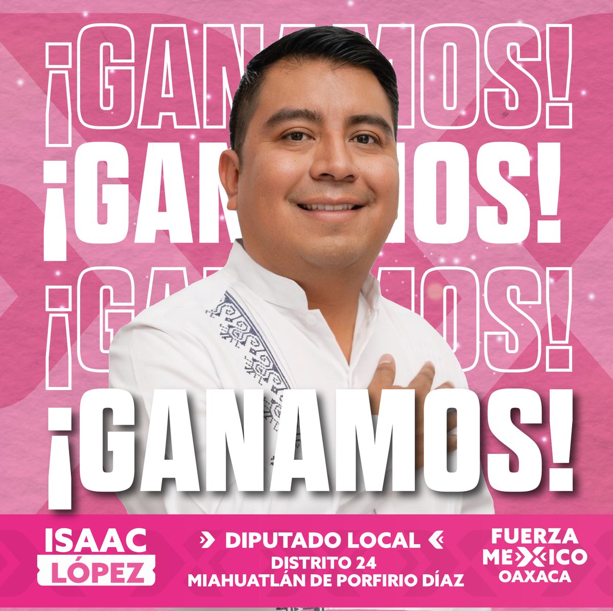 PETEOOAX's tweet photo. ¡Tememos voz y voto en el Congreso con Isaac López López!
Hoy inicia la construcción del 2o piso de la 4Transformación, enhorabuena a nuestro candidato a Diputado Local por el Distrito 24 - Miahuatlán de Porfirio Diaz, vamos con fuerza a transformar Oaxaca. ¡Ya Ganamos!
#FXMO https://t.co/mSeDUHEuxY