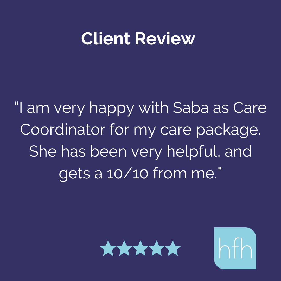 HFHHealthcare's tweet photo. Well done Saba! 😊

We love receiving excellent feedback for our team, who always go above and beyond to ensure our complex care packages benefit our clients in the best way possible, allowing them to feel safe, secure and supported at all times.
#greatfeedback  #carecoordinators https://t.co/5iVlIh6l0C