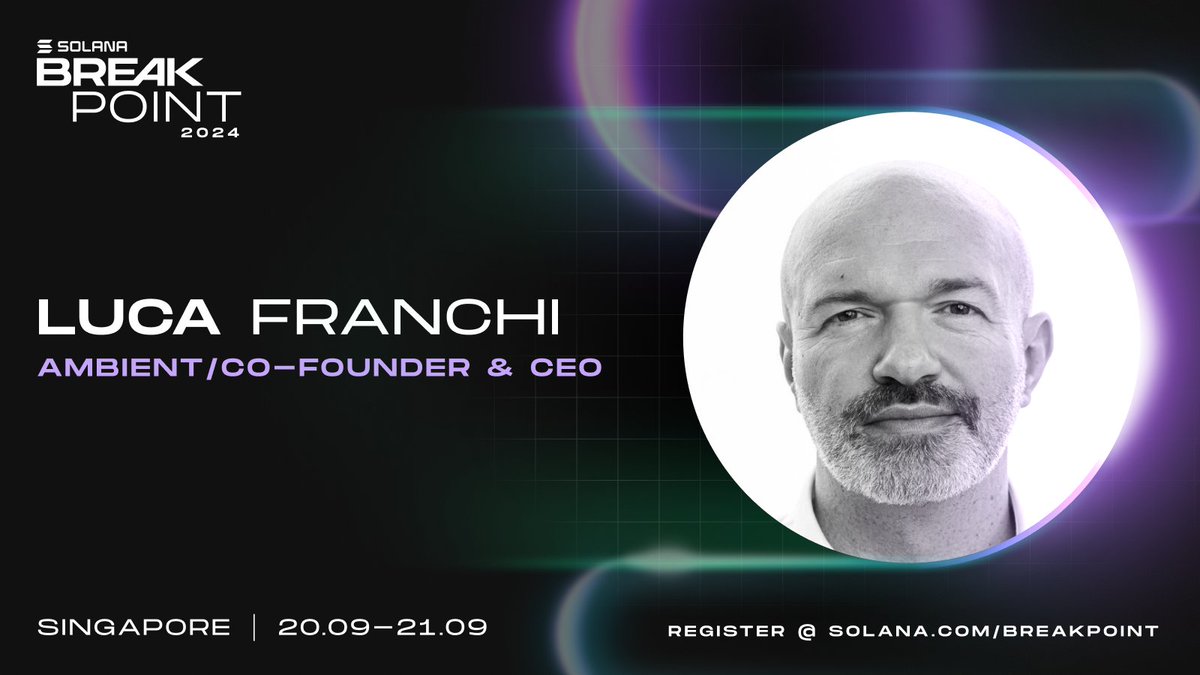 📅This September, Our CEO Luca Franchi <a href="/luckyluca/">Luca Franchi</a> will be speaking at @Solana Breakpoint <a href="/SolanaConf/">Solana Events</a> in Singapore!  

Don't miss out on the latest in #DePIN for environmental data. Who's joining us?  

🎟️Secure your spot: solana.com/breakpoint
#web3 #Solana
