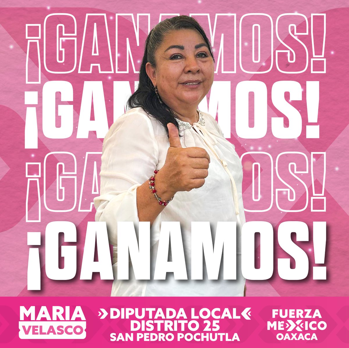 PETEOOAX's tweet photo. ¡Tememos voz y voto en el Congreso con María Velasco Ramírez!
Hoy inicia la construcción del 2o piso de la 4Transformación, enhorabuena a nuestra candidata a Diputada Local por el Distrito 25 - San Pedro Pochutla, vamos con fuerza a transformar Oaxaca. ¡Ya Ganamos!
#FXMO #OlaRosa https://t.co/1CwE3eJIqY
