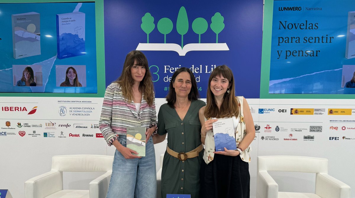 Ayer presentamos en la <a href="/FLMadrid/">Feria del Libro de Madrid</a> la nueva colección de narrativa de <a href="/Lunwerglibros/">Lunwerg Editores</a> con <a href="/Alejandraremon/">Alejandra G. Remón</a>  y <a href="/elenaballve4/">Elena Ballvé</a> 
¡Enhorabuena a las dos!
<a href="/Planetadelibros/">PlanetadeLibros</a>