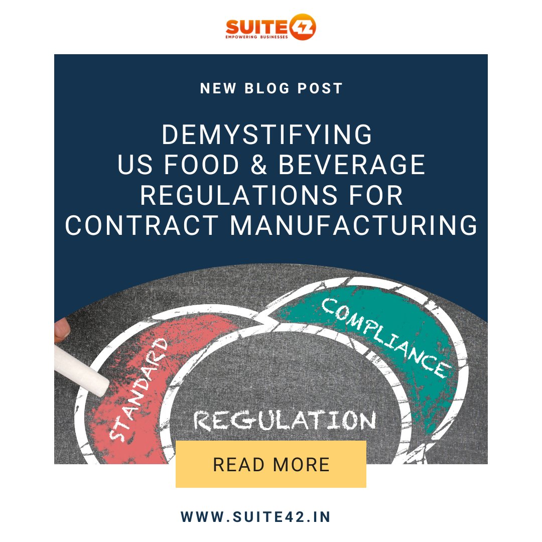 42Suite's tweet photo. Confused by US food regs for contract manufacturing?
  
You're not alone!

Read more: https://t.co/XA3LmgkKmr #foodsafety #contractmanufacturing #US #Suite42 https://t.co/t4mwkqY6Be