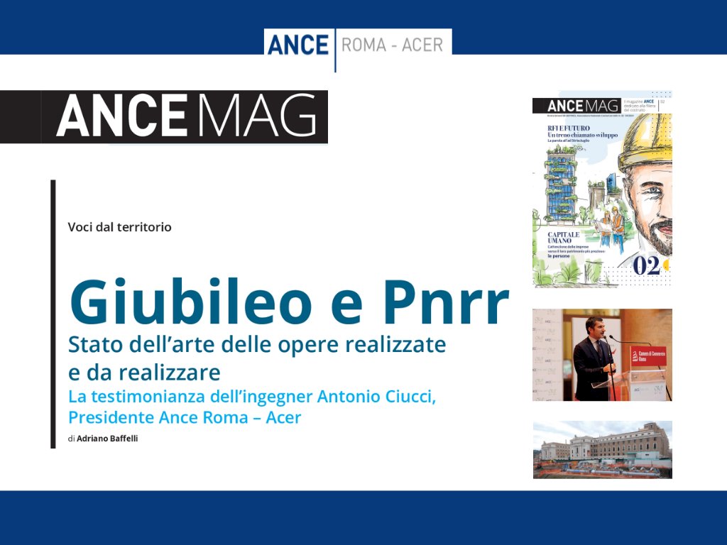 🔵 Nell’ultimo numero di #ANCEMAG - il magazine bimestrale di <a href="/ancenazionale/">ANCE</a> - le parole del Presidente #AnceRoma - ACER, Antonio #Ciucci, sullo stato dell'arte delle #opere realizzate e da realizzare di #Giubileo e #Pnrr 

L'intervista disponibile qui 🔻
acerweb.it/ancemag-nellul…