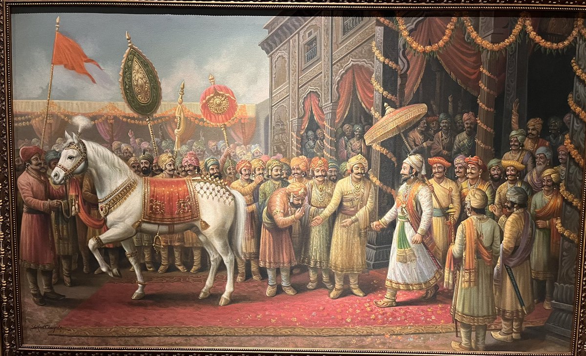 sanjeevsanyal's tweet photo. 350th Anniversary of the Great Coronation 

Just visited an exhibition of exceptional paintings depicting Chhatrapati Shivaji’s life at NGMA, Delhi https://t.co/Kp8rckZ55e