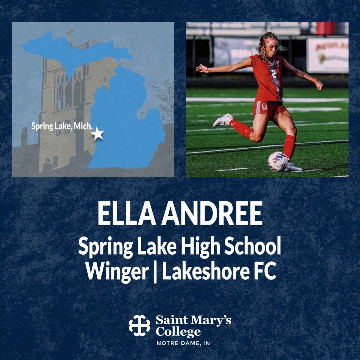Belles_Soccer's tweet photo. Welcome to Saint Mary’s, Ella! #BelleYeah https://t.co/8DQqtfw6lC