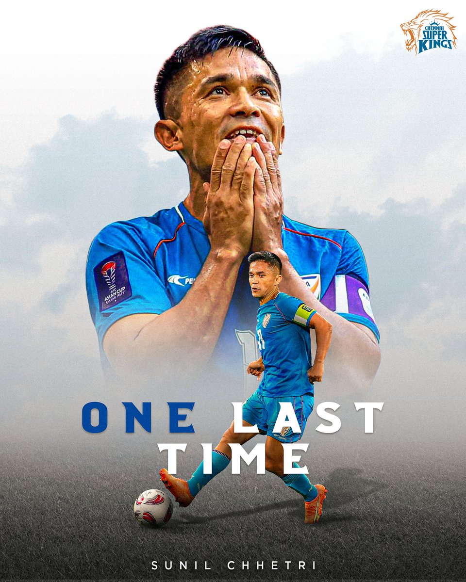 ChennaiIPL's tweet photo. Ready to strike for the nation!🇮🇳
Thank You Captain for everything! ⚽ 
Go well! 💪🏼🫡
@chetrisunil11 https://t.co/PD7n42jdGD