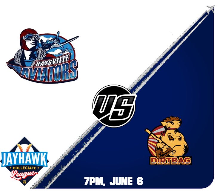 Haysville Aviators (@aviatorsbsbll) on Twitter photo ⚾️ GAME NIGHT ⚾️
🆚 <a href="/Dirtbagbsb/">Dirtbag Baseball Club KS</a>
📍Plagens-Carpenter Park
🕖 7PM
📺 Facebook Live: Haysville Aviators
📱PointStreak Live
💲🆓
#JayhawkCollegiateLeague ⚾️ GAME NIGHT ⚾️
🆚 <a href="/Dirtbagbsb/">Dirtbag Baseball Club KS</a>
📍Plagens-Carpenter Park
🕖 7PM
📺 Facebook Live: Haysville Aviators
📱PointStreak Live
💲🆓
#JayhawkCollegiateLeague