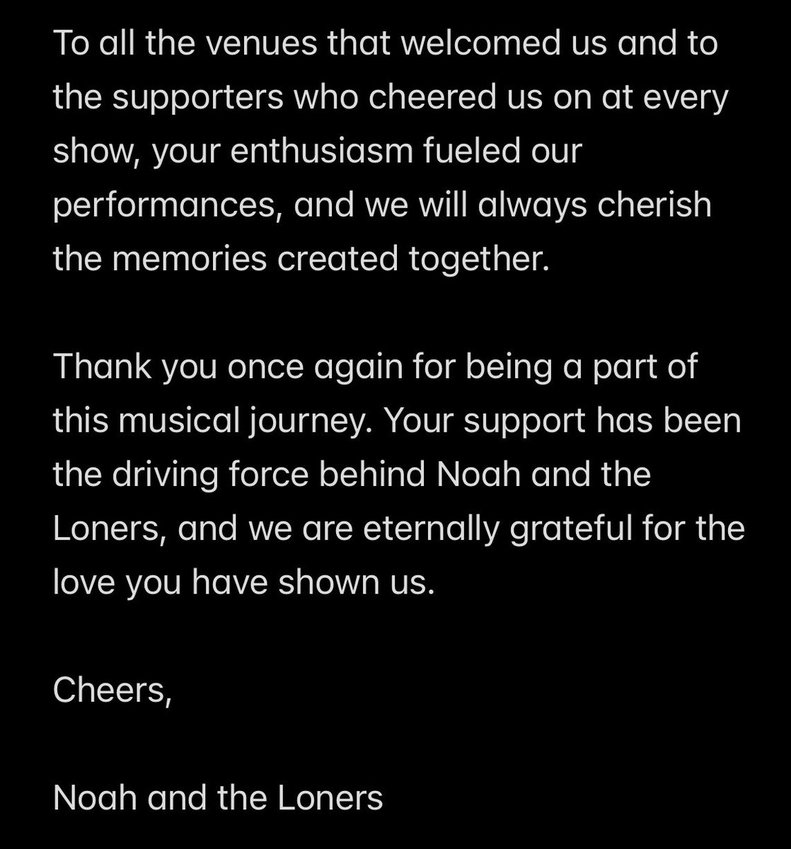 A message from The Loners x