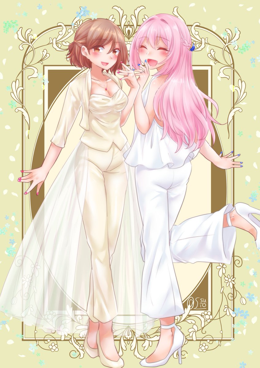 桜MEIKO色々考えてたやつ
パンツスタイルウェディング
シンフォニー混ざってるけど私服とかスーツあるから大目に見て～
 #MEIKOのクローゼット 