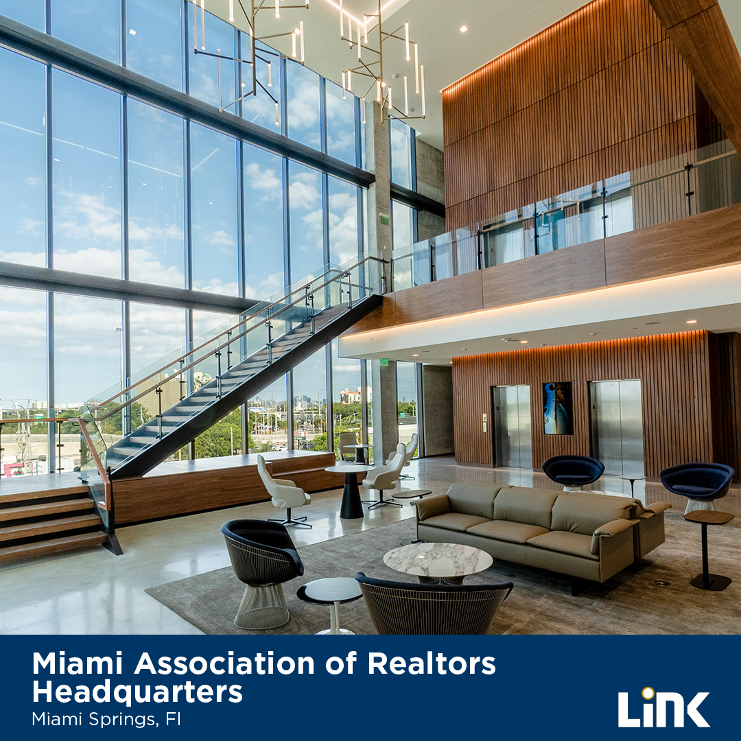 LinkConstGroup's tweet photo. Link proudly introduces the newly completed Miami Association of Realtors Global Headquarters in the charming City of Miami Springs!  @themiamirealtors @rsp.design @sharpeprojectdevelopments https://t.co/2GuJQculJc