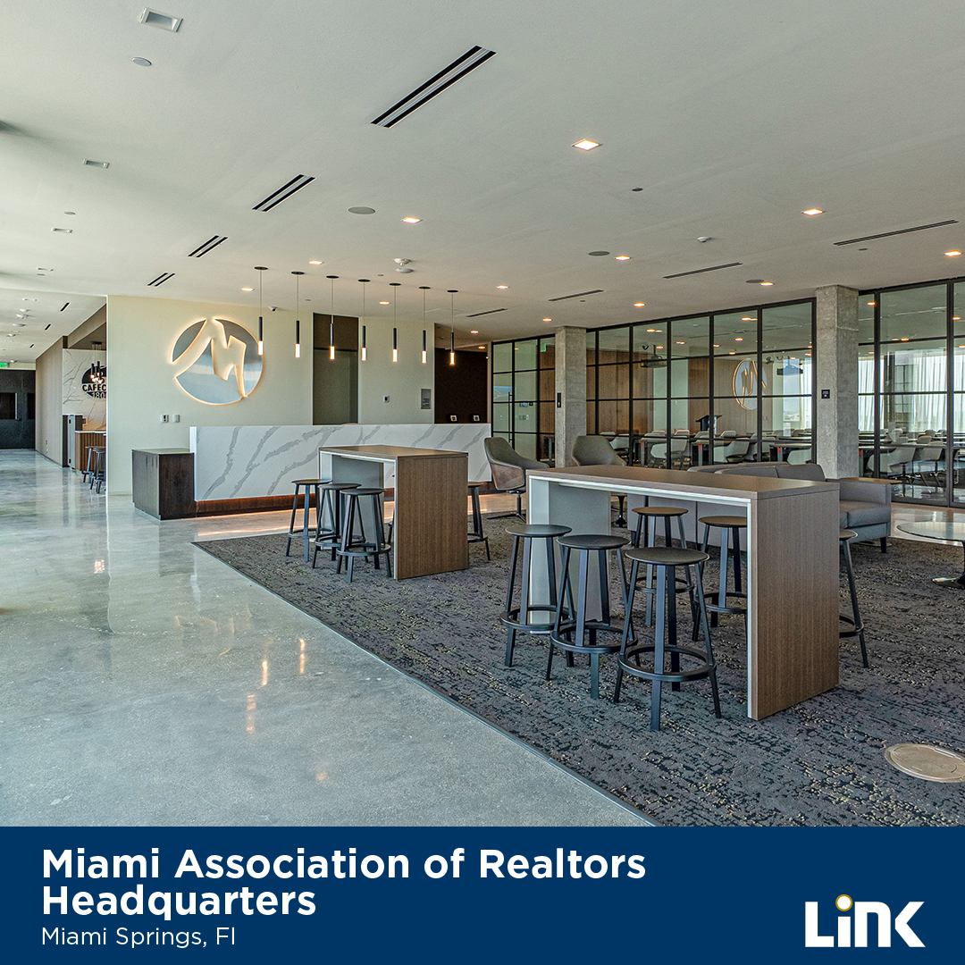 LinkConstGroup's tweet photo. Link proudly introduces the newly completed Miami Association of Realtors Global Headquarters in the charming City of Miami Springs!  @themiamirealtors @rsp.design @sharpeprojectdevelopments https://t.co/2GuJQculJc