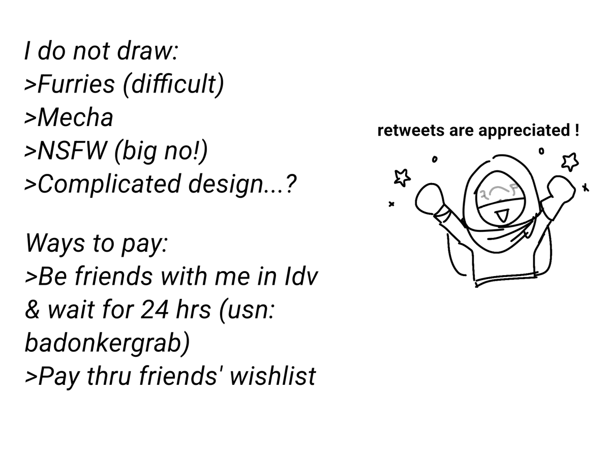 chuunyanyaaa's tweet photo. hi... this is my first time... i can also draw ur fave..ships.. as long as i can keep up w the design... retweets r very appreciated thamk you...
#identityv #IDV https://t.co/p32CSyKA3d