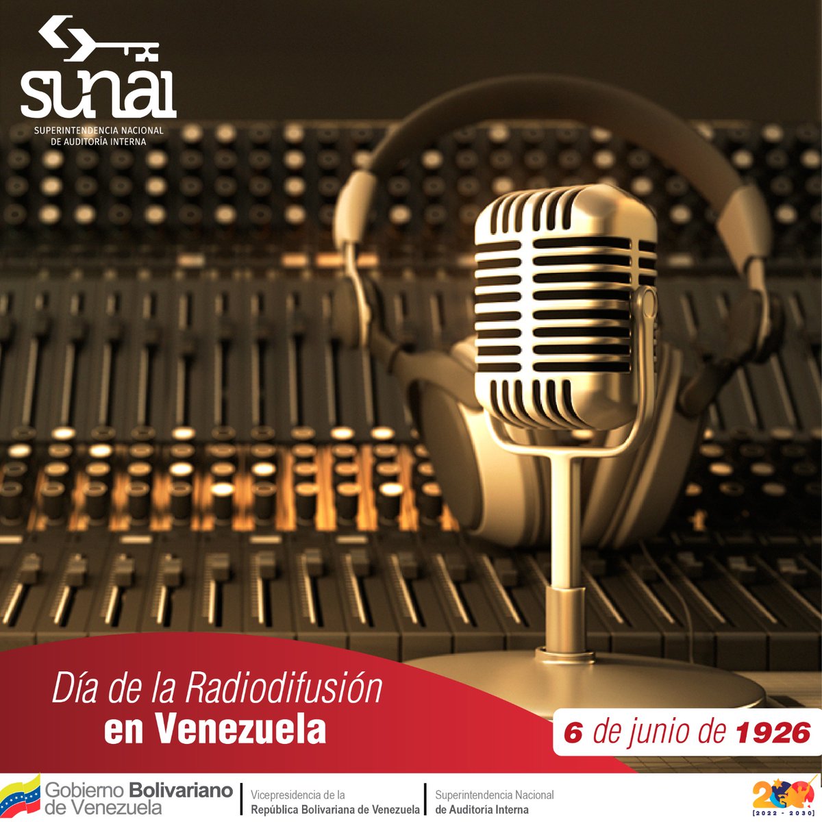 SUNAI_VZLA's tweet photo. Cada #6Jun desde 1926, se celebra el Día de la Radiodifusión en #Venezuela, fecha en la que inicio la primera emisora venezolana llamada AYRE. Su programación difundía noticias de diarios caraqueños, además espacios de humor y musicales.
#PuebloLealSiempre https://t.co/dlssDoJ0vn