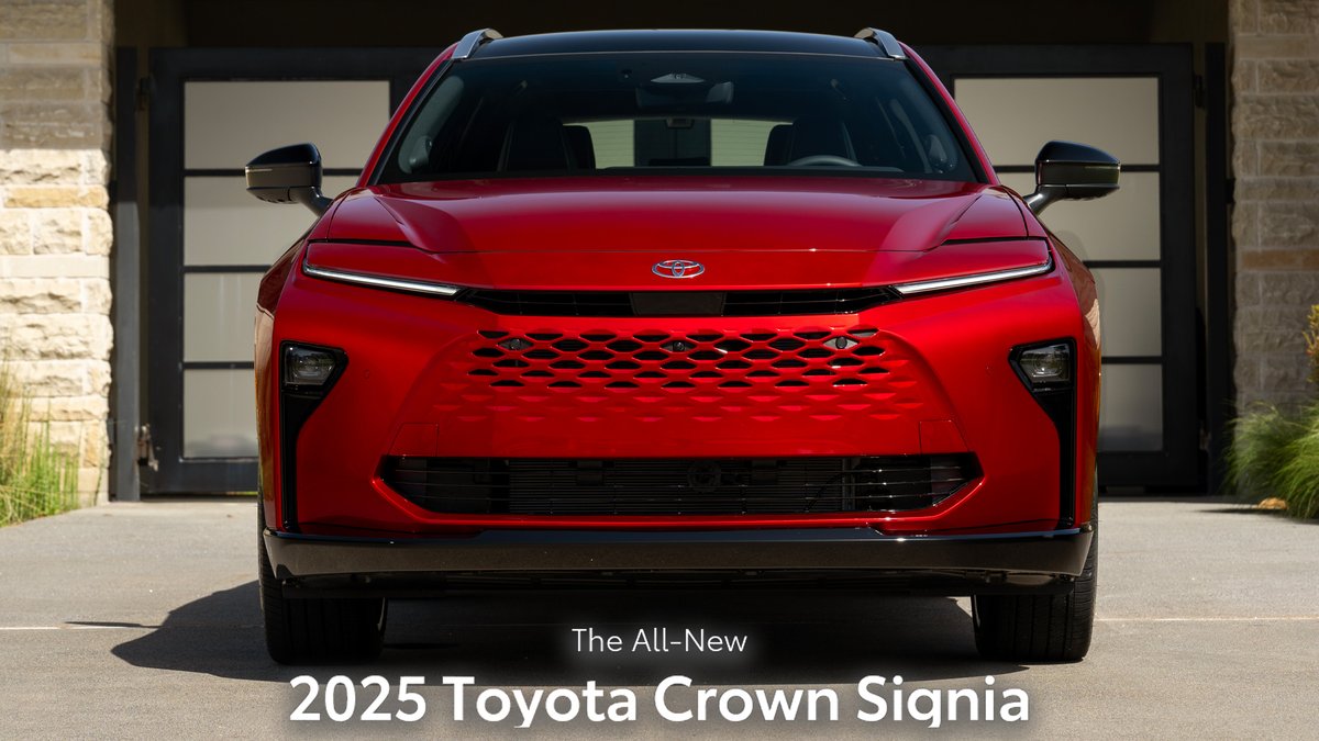 4Drivetime's tweet image. The All-New 2025 Toyota Crown Signia
Watch video here 👉 youtu.be/q5r5niYcpIw
Step into the future with the 2025 Toyota Crown Signia, a luxurious midsize SUV that exudes elegance and style.
#ToyotaCrownSignia #LuxurySUV