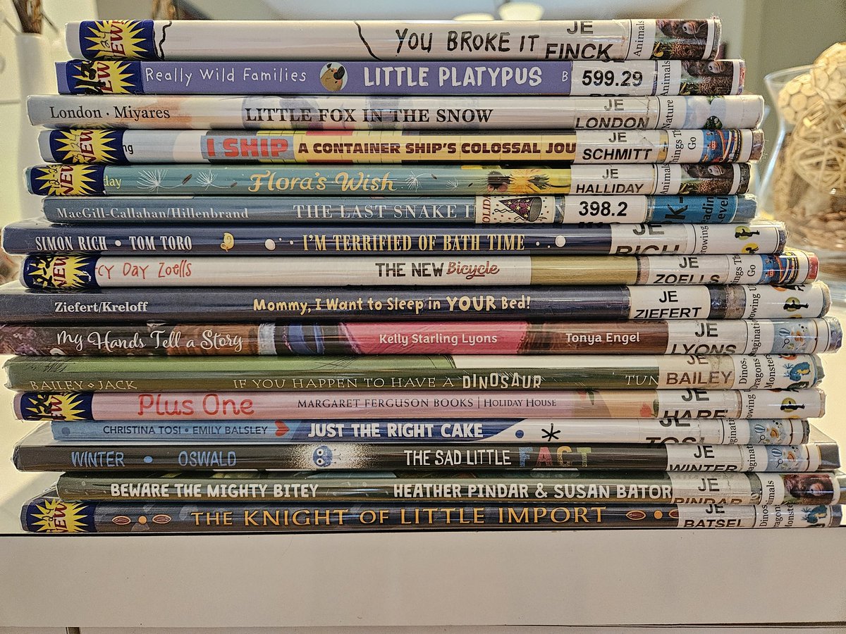 LAduskevich's tweet photo. So much love for this stack. 📚💖✨
#picturebooks #kidlit @valerie_bolling @rachel_shupin @allison_rozo @BWalkerbooks https://t.co/p3f7zKzPmx