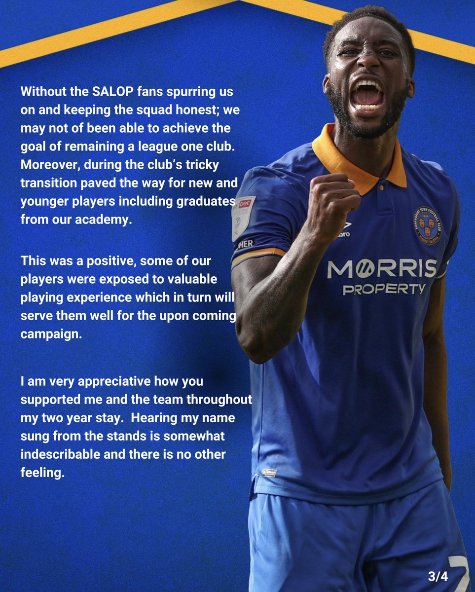 Dunks_92's tweet photo. Thank You All 🔶🔷 @shrewsburytown https://t.co/7Md1GyPSXX