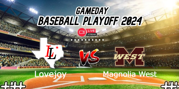 Magnolia West vs Lovejoy🚨⚾️Baseball Playoff🚨
📺Live On: bit.ly/3wobsBl
 today @ 4p.
<a href="/lovejoyisd1/">Lovejoy ISD</a>  <a href="/LovejoyBaseball/">Lovejoy High School Baseball</a> <a href="/SoftballLovejoy/">Lovejoy Leopard Softball</a> <a href="/LovejoyHS/">Lovejoy High School</a> <a href="/leopard_ath/">Lovejoy Athletics</a> <a href="/lovejoysoftball/">Lovejoy Softball</a> <a href="/tr3dio/">tr3dio</a> <a href="/mcorley75/">𝕄𝕒𝕣𝕔𝕪 ℂ𝕠𝕣𝕝𝕖𝕪, EdD</a> <a href="/SMcCarty_95/">Coach Mac</a> <a href="/LLDiamondClub/">Lovejoy Leopards Diamond Baseball Booster Club</a> <a href="/JaneRose50/">Jane Rose</a> <a href="/KamP_ATC/">Kam LAT,ATC</a> <a href="/Gvinebaseball/">Mustang Baseball</a>