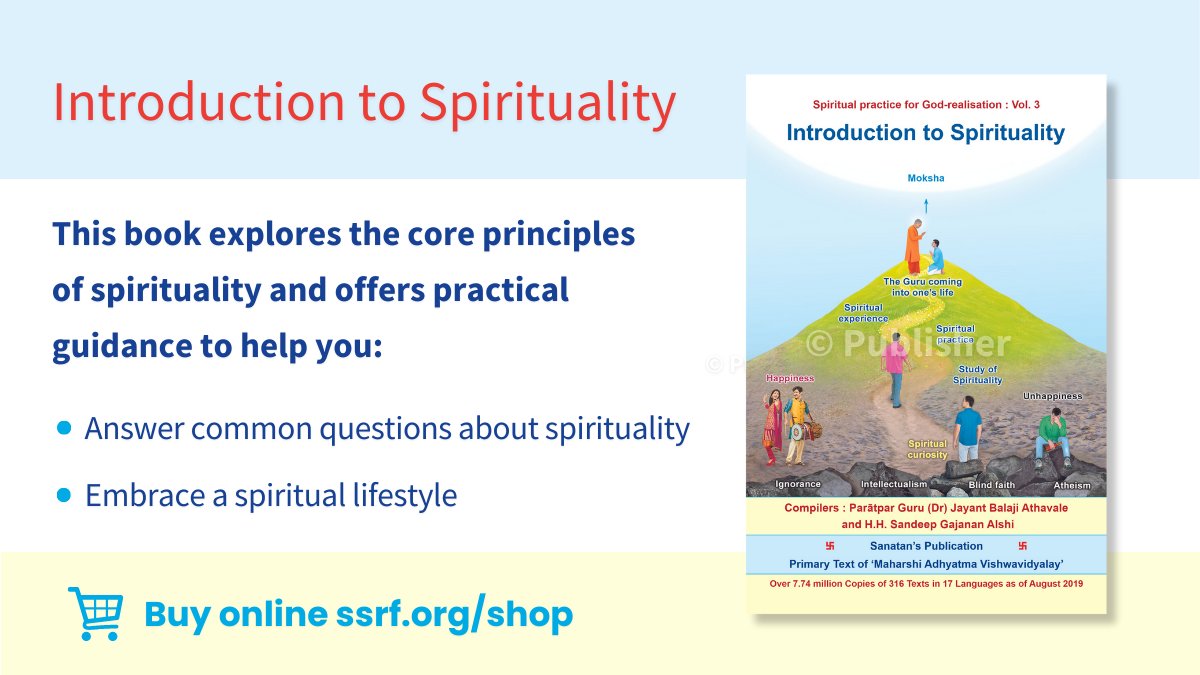 If you're seeking clear direction on your spiritual path, 'Introduction to Spirituality' is a valuable resource.

Get your copy today and start your journey to greater happiness and peace! shop.spiritualresearchfoundation.org/product/introd…