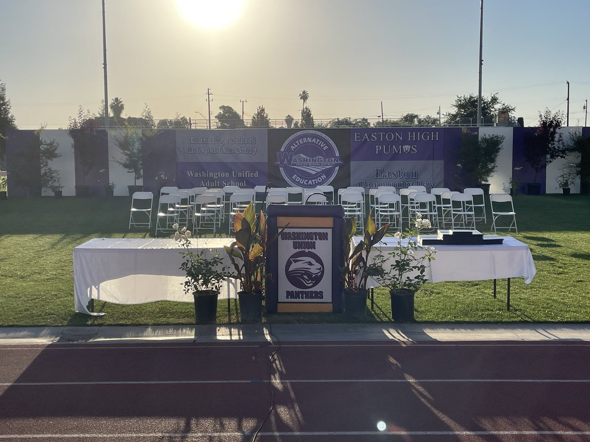 Sunrise over Graduation setup. #AltEd