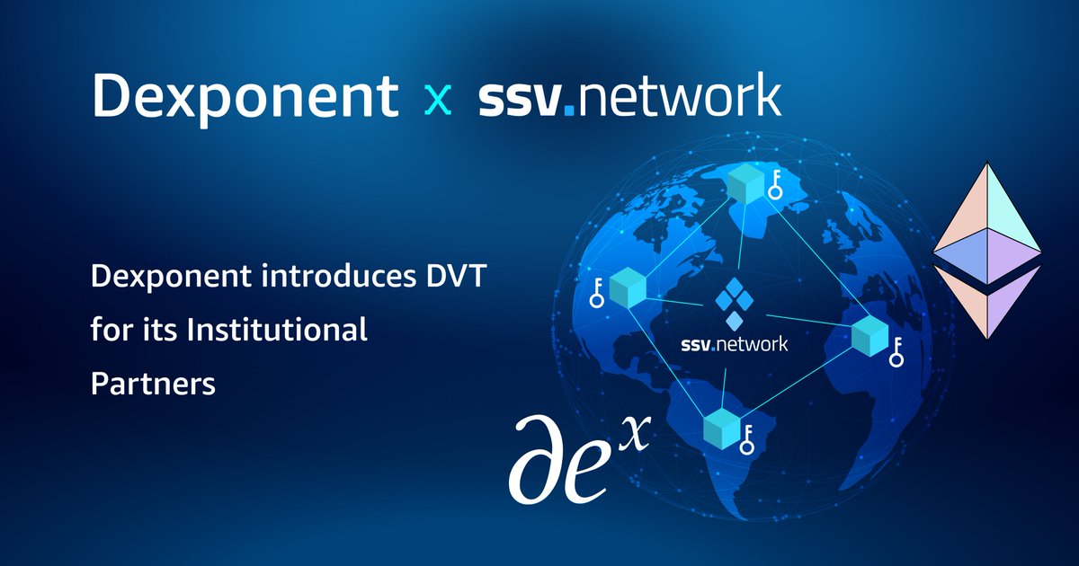 <a href="/Dexponentx/">Dexponent Ecosystem</a> x <a href="/ssv_network/">SSV Network</a> : Dexponent introduces DVT for its Institutional Partners 

The integration of SSV’s Distributed Validator Technology (DVT) for our institutional clients provides complete non-custodial, distributed risk and slashing risk free staking operations. This