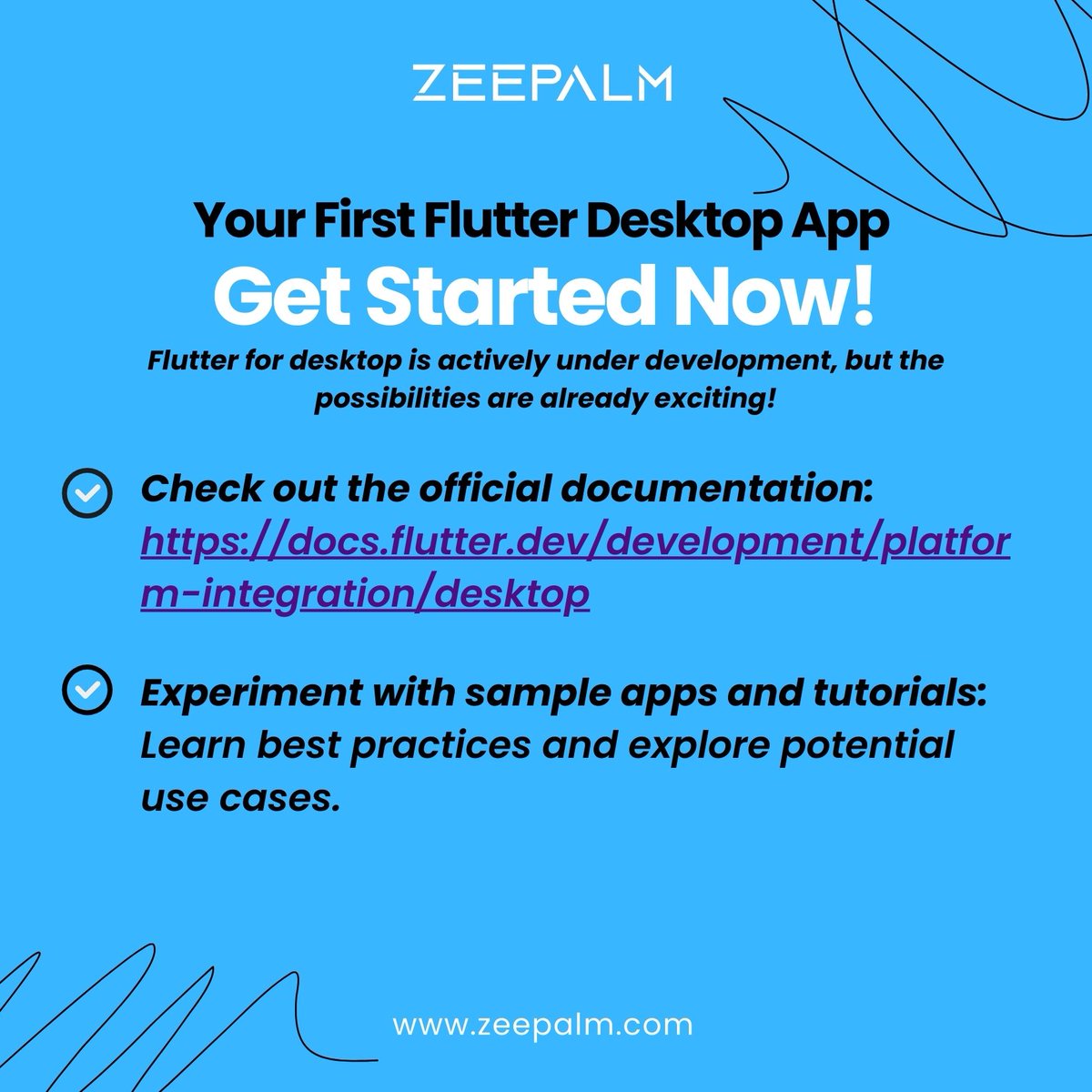 zeepalmofficial's tweet image. Unlock the power of Flutter for desktop development and reach even wider audiences! Swipe to learn why Flutter makes building desktop apps easier than ever before. #Flutter #desktopdevelopment #appdevelopment #crossplatform