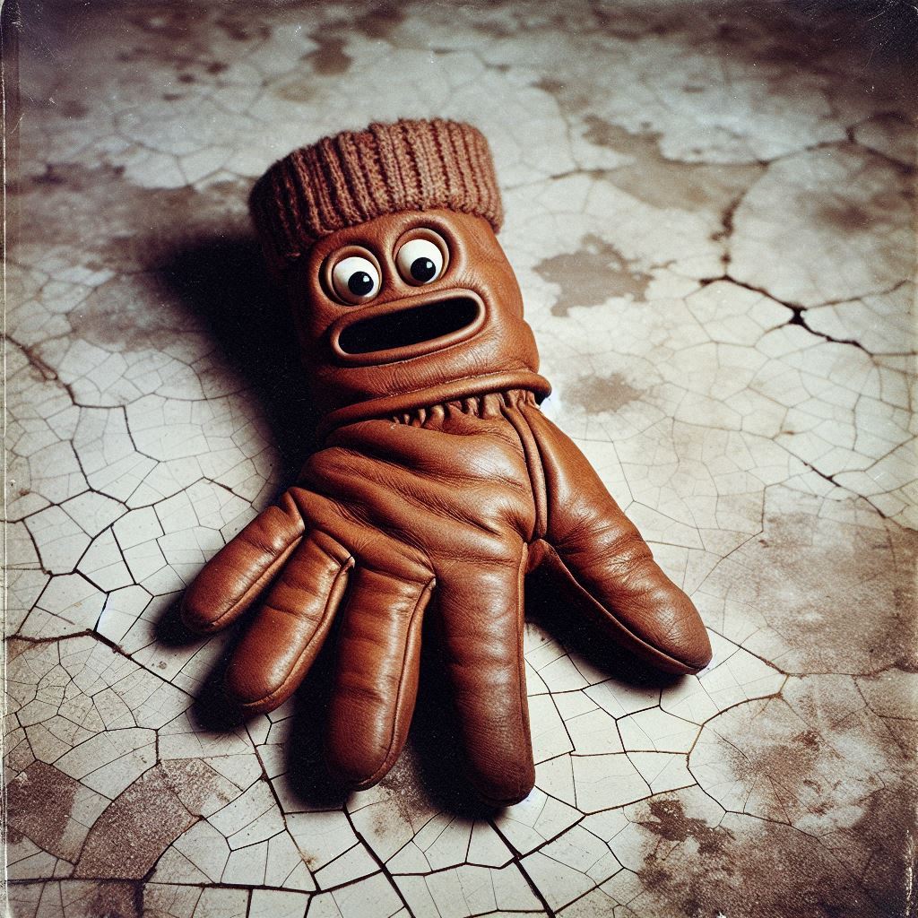 RealButterShow's tweet photo. There is a leather winter glove in the lost-and-found box that has come to life and has deep, profound questions we are not qualified to answer. Free to a good home. #lostandfound #movietheaterlife #life #weird #realbutter #buttercast https://t.co/d4kaLM5UYk