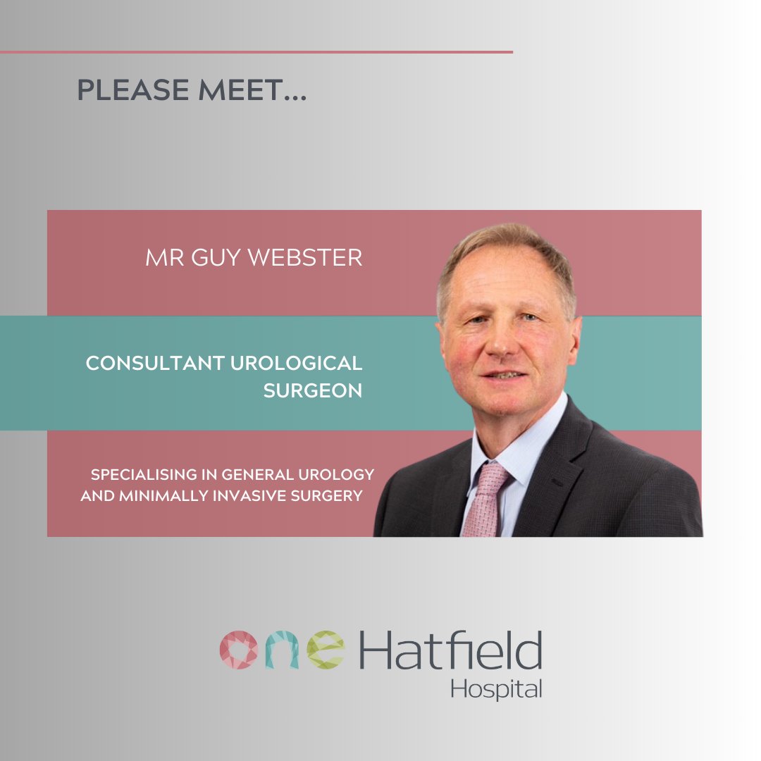 Please meet Mr Guy Webster, one of our Consultant Urologists here at One Hatfield Hospital.

To find out more about the services Mr Webster offers, please follow this link: loom.ly/qeR1kq8

#urology #urologist #onehatfieldhospital #onehealthcare #hertfordshire