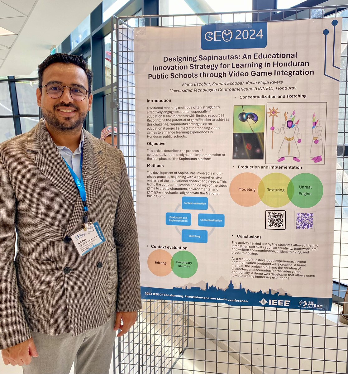 Sapinautas será un videojuego que aspira a potenciar la experiencia de aprendizaje en las escuelas públicas hondureñas. Hoy hemos presentado la primera fase del proyecto en Turín 🇮🇹 en el segundo día de la IEEE GEM Conference. + info: goo.su/o5YuD