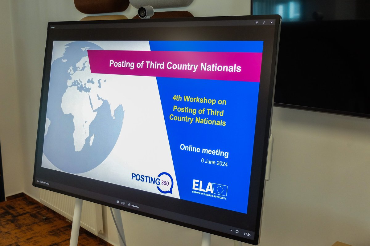 EU_ELA's tweet photo. 📣 Today #EULabourAuthority, in collaboration with the @EU_Commission, successfully hosted the fourth workshop on posting of #ThirdCountryNationals (TCNs) under the #Posting360 Programme.
#PostingRules #postingOfWorkers https://t.co/0hOYGmfgzu