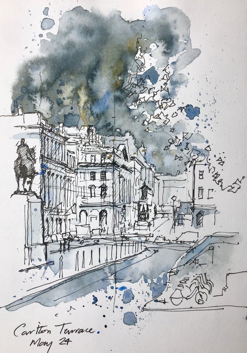 cookthepainter's tweet photo. Sketching Carlton Terrace in the rain

#sgfadrawing #sgfadrawingday @SGFADrawing #urbansketch https://t.co/1seInJKG6G