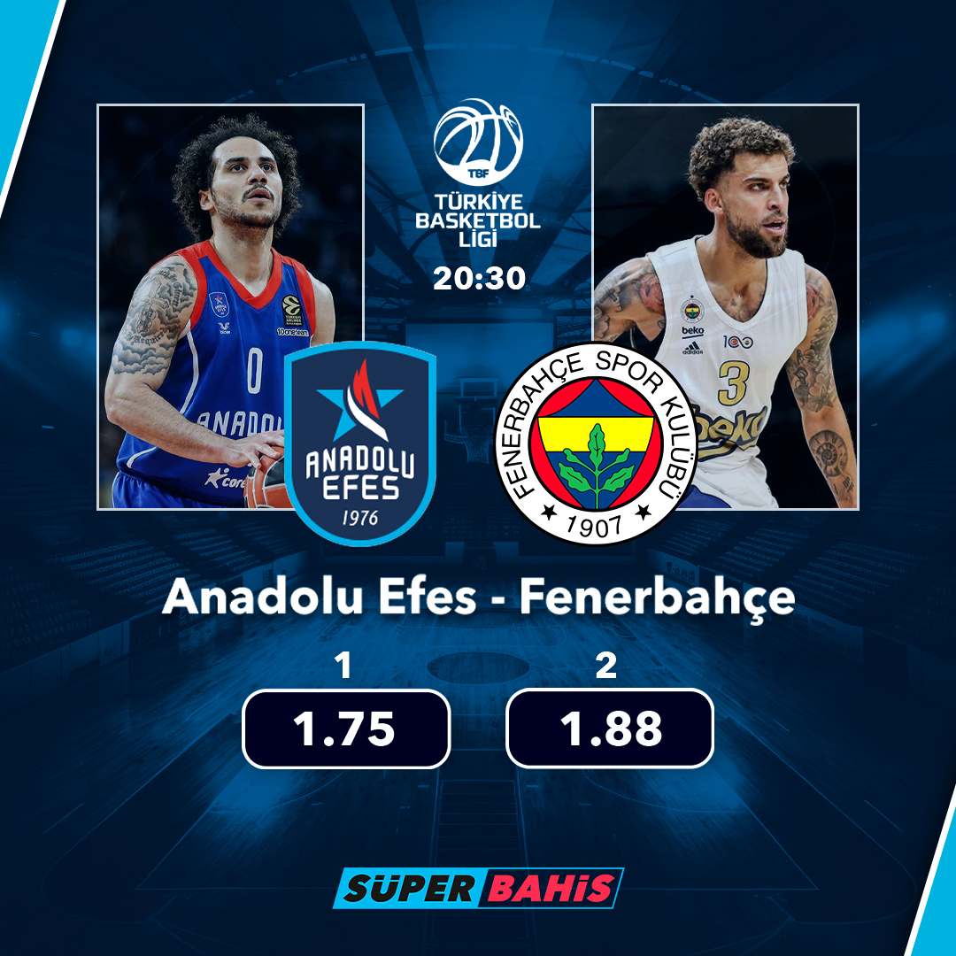 tr_superbahis's tweet photo. 🔹 Türkiye Basketbol Ligi’nde final heyecanı başlıyor!

🏀 Anadolu Efes ile Fenerbahçe karşı karşıya!

📲 Bu maça dair en özel oranlar için —> https://t.co/VnpQGyNL50 https://t.co/rdTppiyyYo