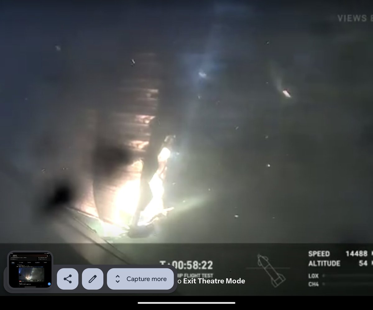 RandolphS's tweet photo. Absolutely wild after the fin burning up and partially disintegrating on re-entry. https://t.co/5yVFuXFG8E
