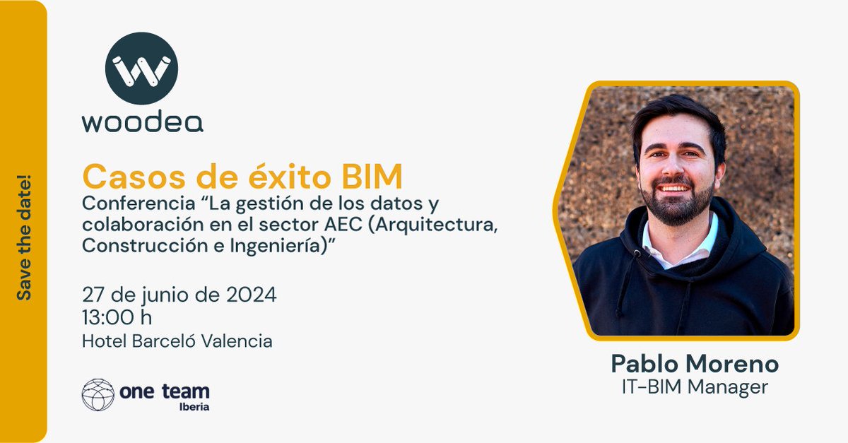 🔜 Nuestro IT-BIM Manager, Pablo Moreno, participará en la mesa redonda sobre #CasosDeÉxito BIM de la conferencia “La gestión de los datos y colaboración en el sector AEC (Arquitectura, Construcción e Ingeniería)”, con <a href="/jagomezsales/">Jose Antonio Gomez</a> (<a href="/ipYdo/">Consultoría ipYdo</a>).

🎟️ oneteamiberia.es/conferencia-bi…