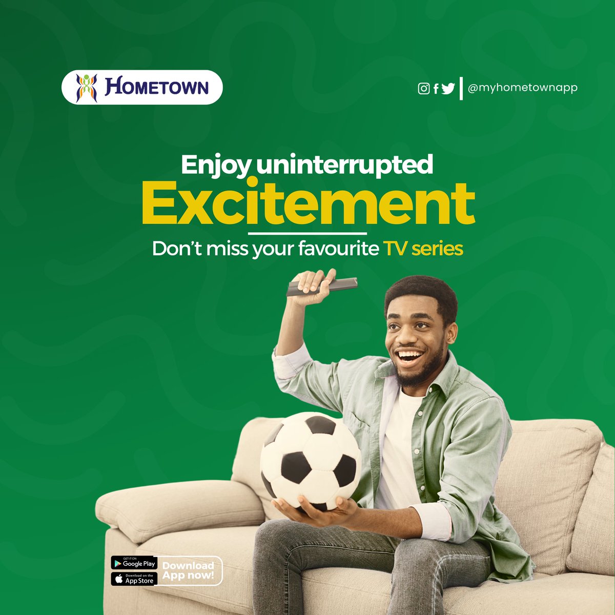 myhometownapp's tweet photo. Don't miss your favourite TV series/TV show; swiftly pay for your cable TV using Hometown. https://t.co/P33rFQdy08