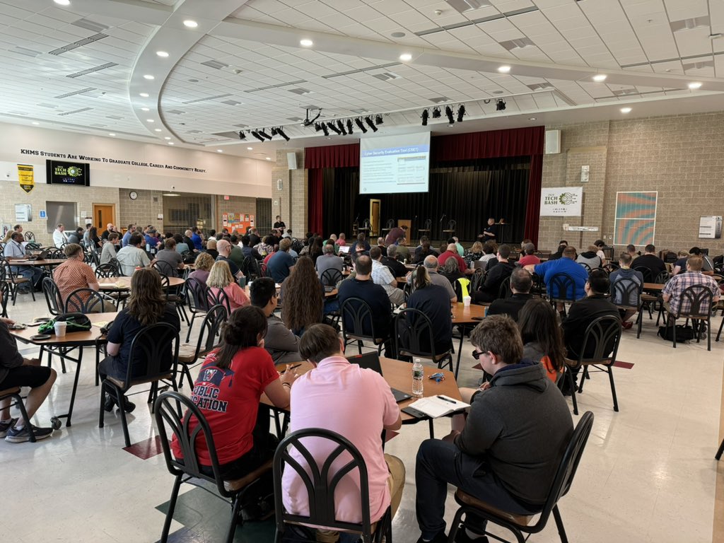 TechBash2024 by @kanecountyroe is underway!  A day of learning for our school techs by our school techs..170 learning cybersecurity, networking, digital signage, WiFi security, and so much more.