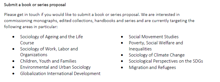 katy_mathers's tweet photo. 📢 Would you like to discuss your book publishing plans with an editor? 

🌟At @Emerald_Books we are seeking new book proposals in a wide range of sociology subdisciplines, see details below

📚 Reach out to me directly at kmathers@emerald.com to set up a call

🤝Please repost! https://t.co/Wl3l5l6Sj2