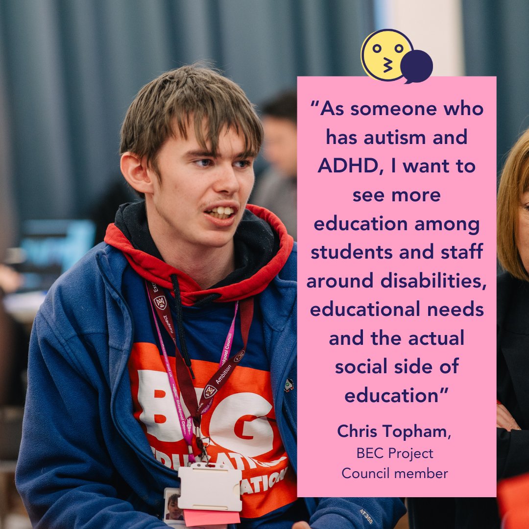 Young person and BEC Project Council member Chris on what is one big change he would want to see in education. 

What is one change that you'd like to see in education?

#BigEdConversation #education #learning #school #youngpeople